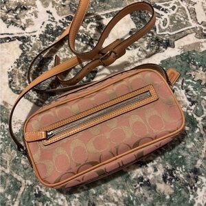 VINTAGE Y2K Coach Pink and Tan Crossbody Bag
